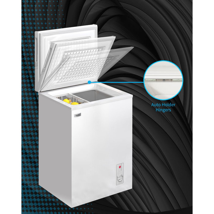 TABU 3.5 Cubic Feet Chest Freezer with Adjustable Temperature Controls